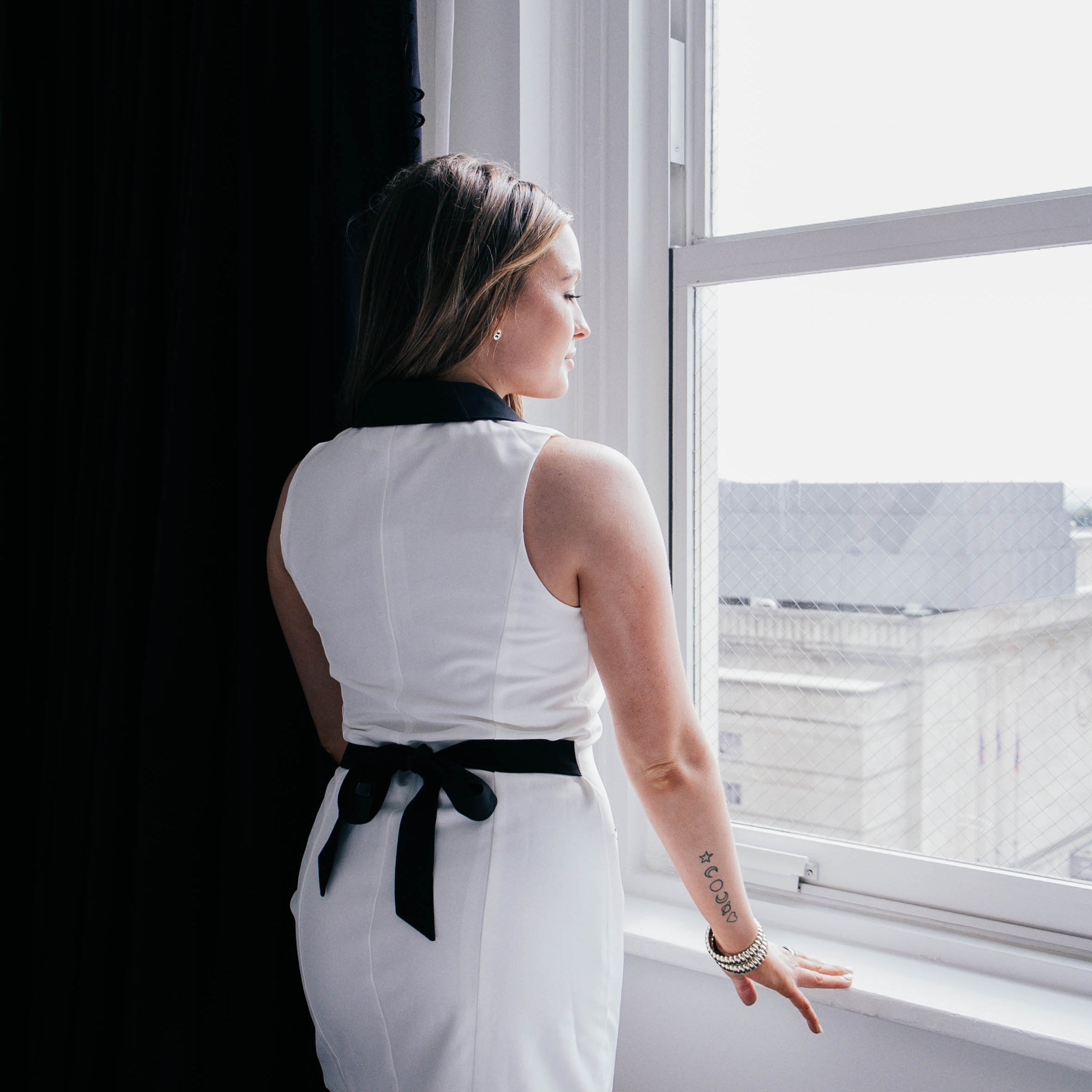 Contrast Mini Dress