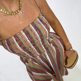 Multicolor Striped Maxi Dress