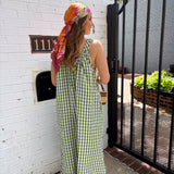 Lyla Gingham Bow Front Maxi Dress