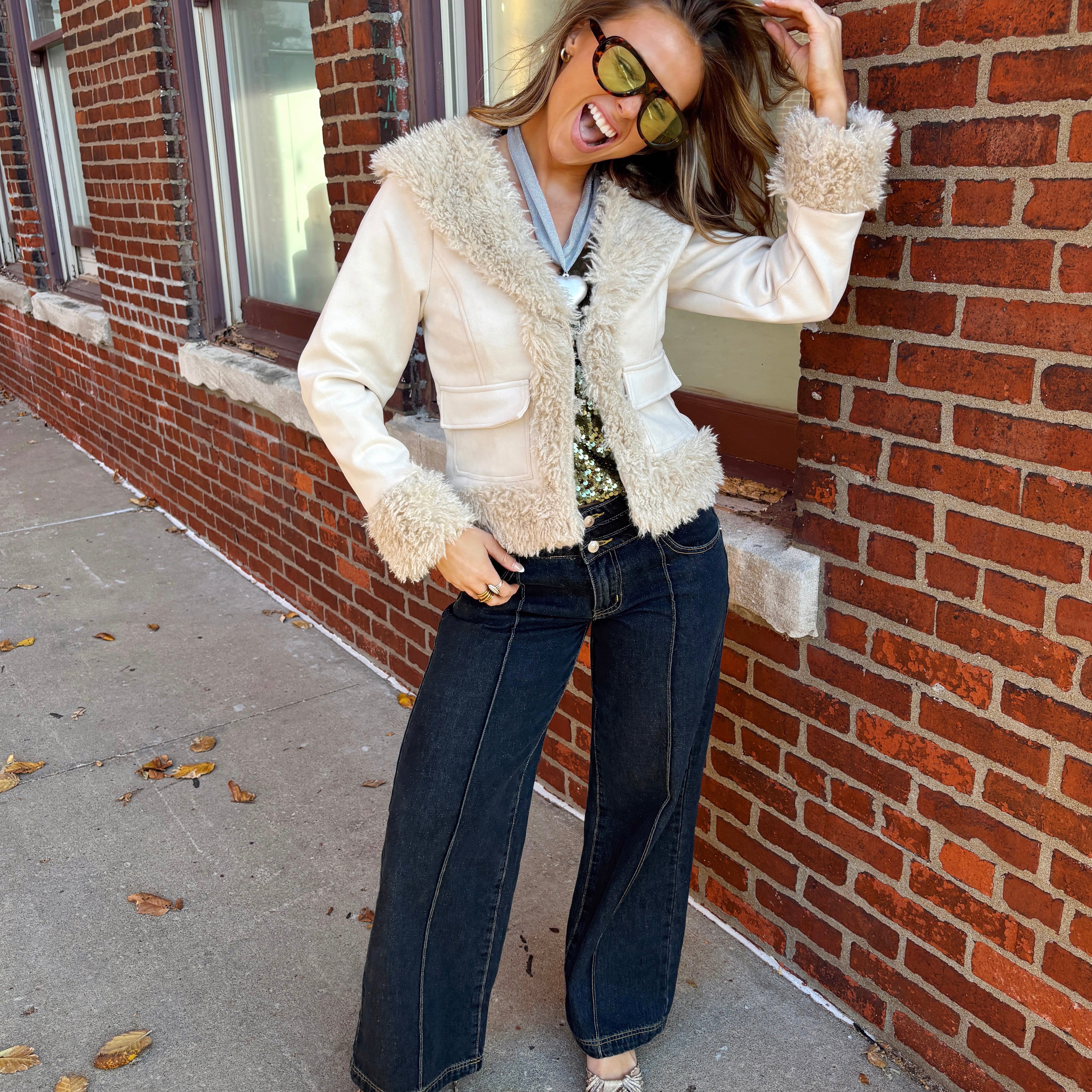 Jasmine Fur Trim Coat