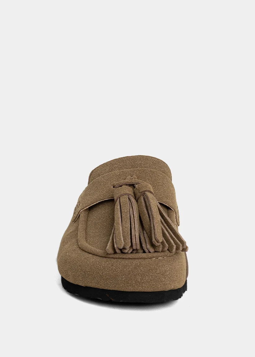 Taupe Suede Ariana Mule