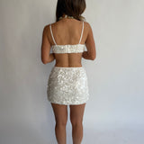 White Sequin Mini Set