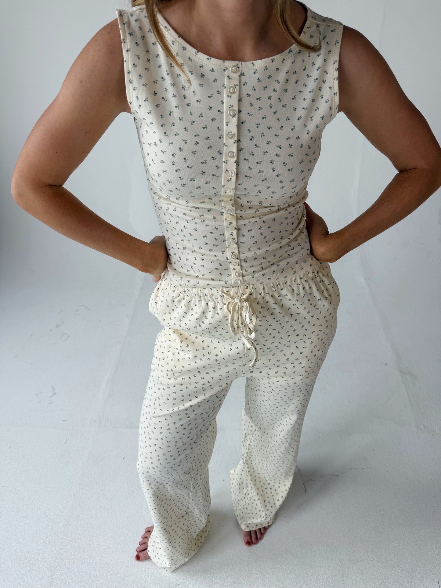 Floral Drawstring Pants