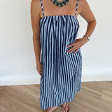 Sailor Striped Midi Dress