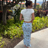 Graphic Midi Skirt