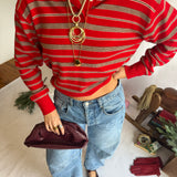 Katherine Striped Polo Sweater
