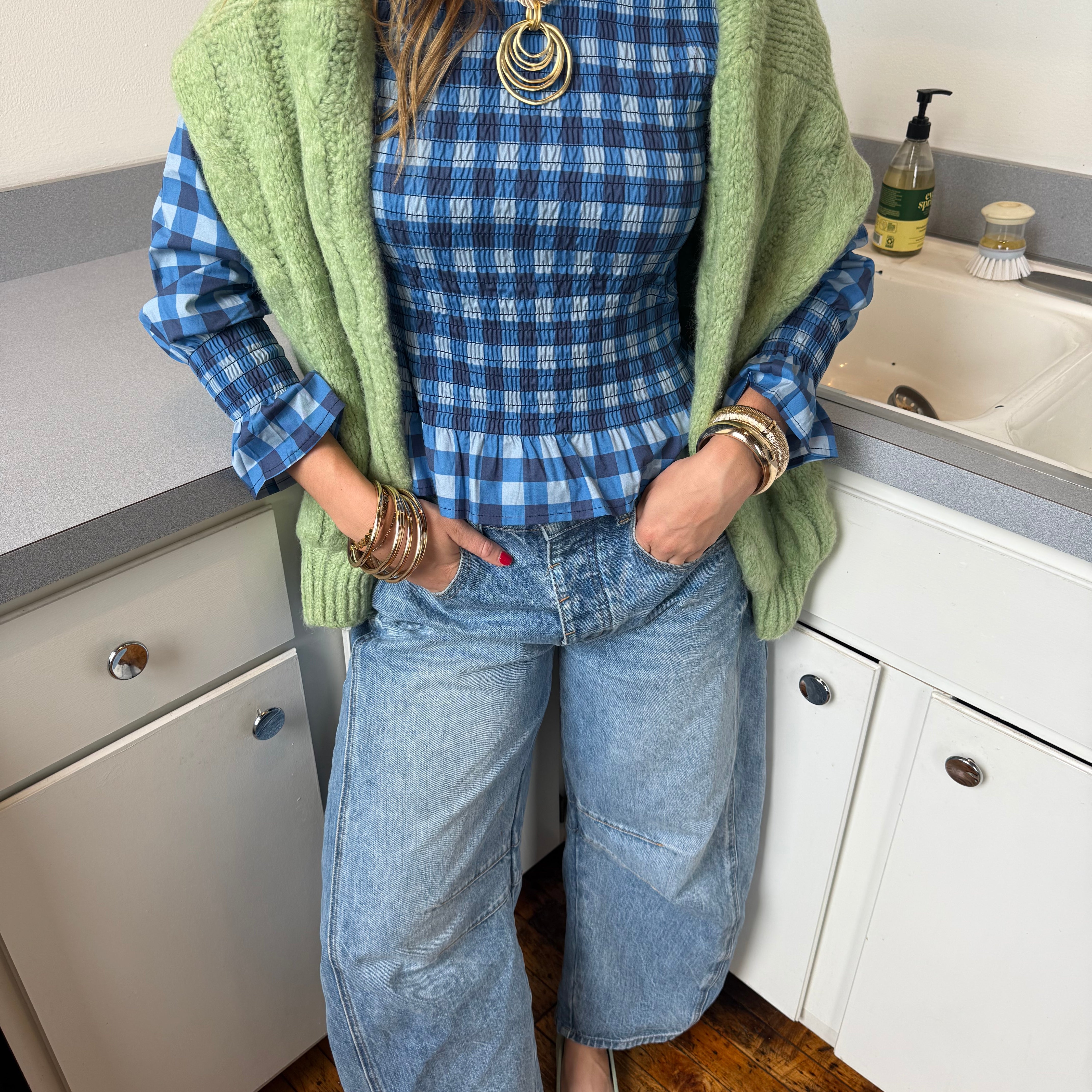 Chia Checkered Blouse
