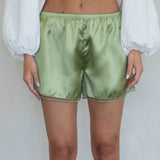 Satin Shorts (Green)