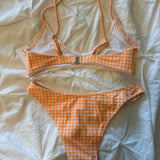 Orange Checker Swim Set