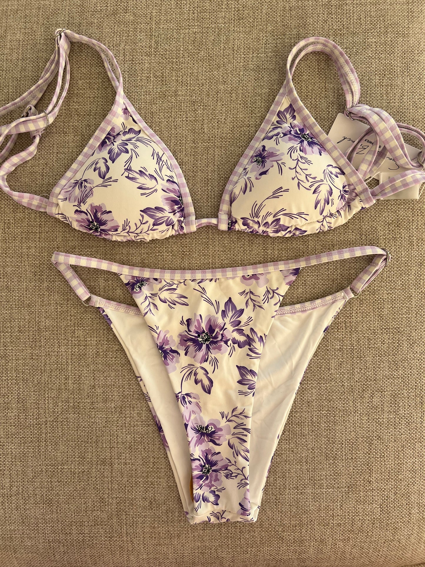 Purple Flower Swim Set