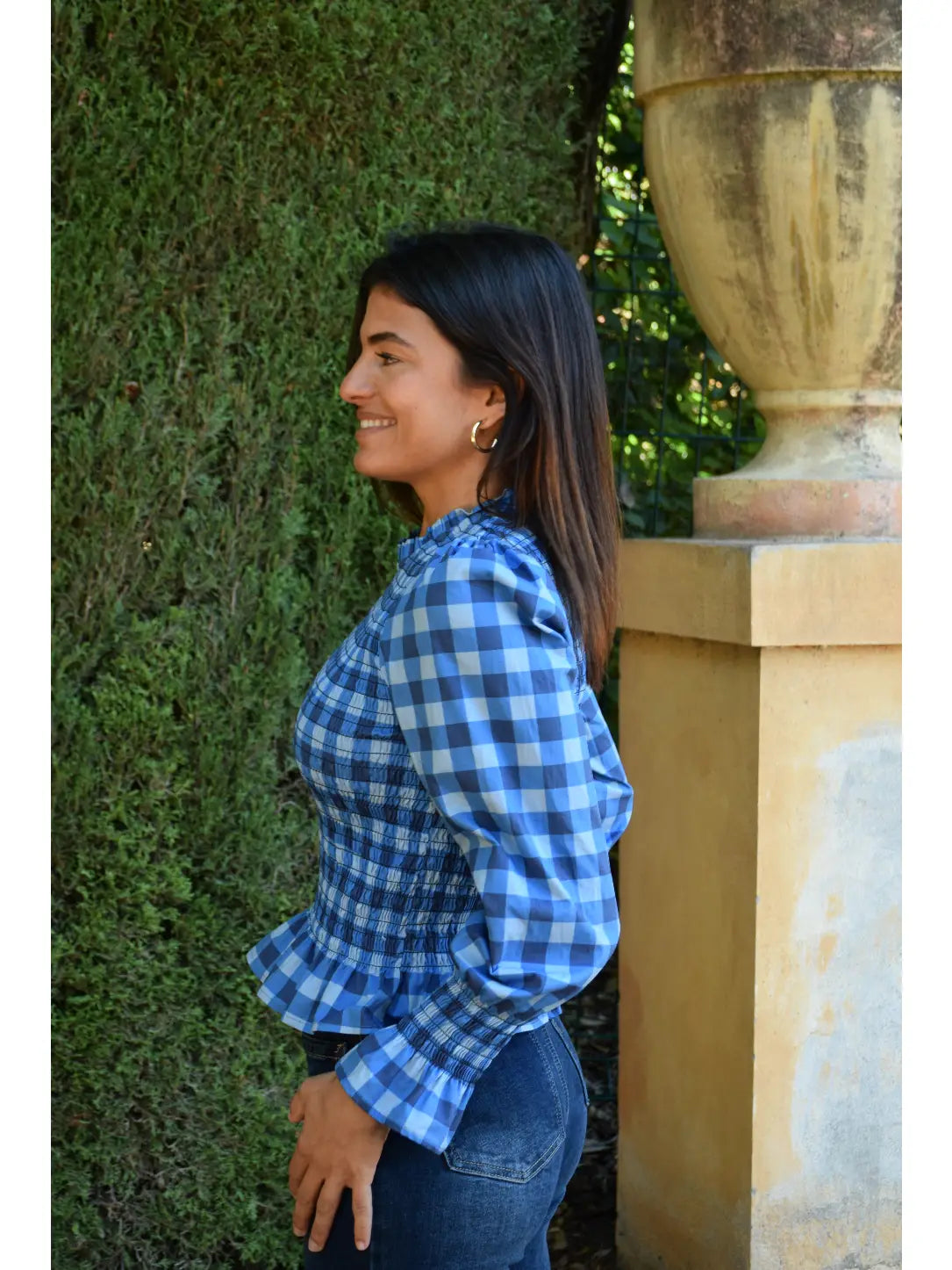 Chia Checkered Blouse