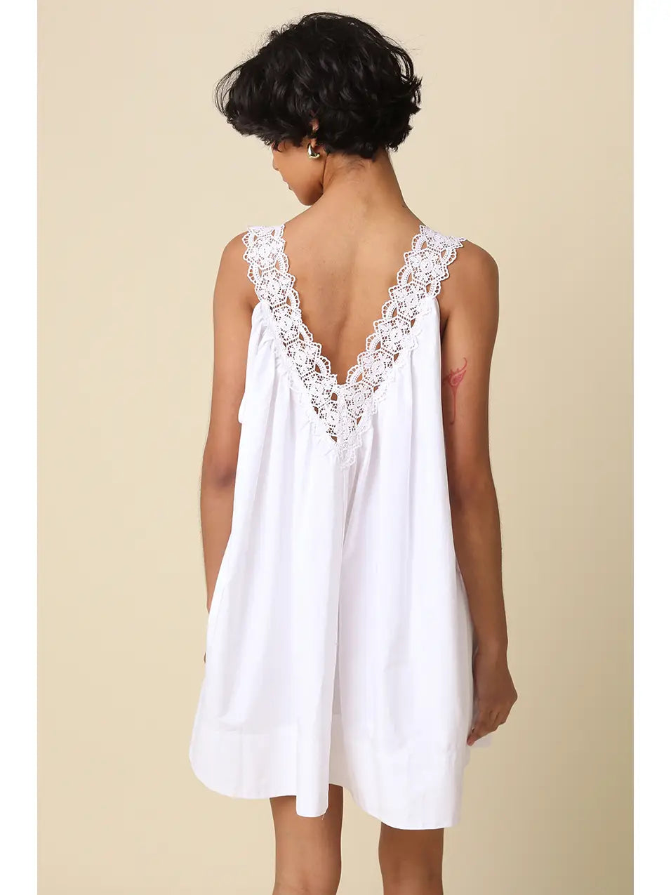 Sylvia Lace Trim Mini Dress